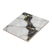 Black White Gold Marble Luxury Fliese (Seite)