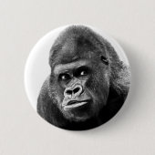 Black White Gorilla Button (Vorderseite)