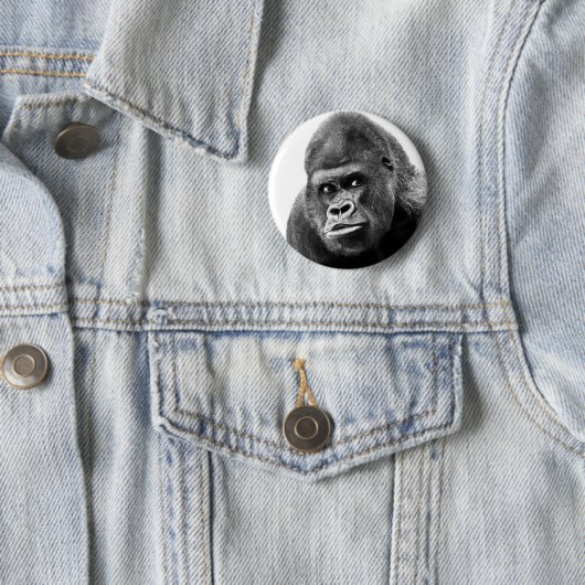 Black White Gorilla Button (Beispiel)