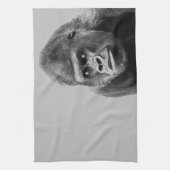 Black White Gorilla Geschirrtuch (Vertikal)