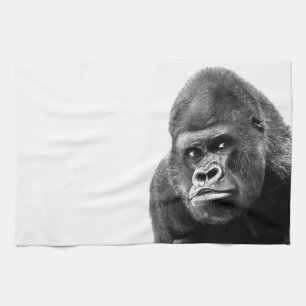 Black White Gorilla Geschirrtuch