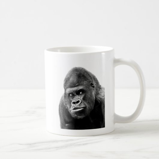 Black White Gorilla Kaffeetasse (Rechts)