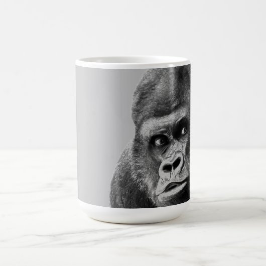 Black White Gorilla Kaffeetasse (Mittel)