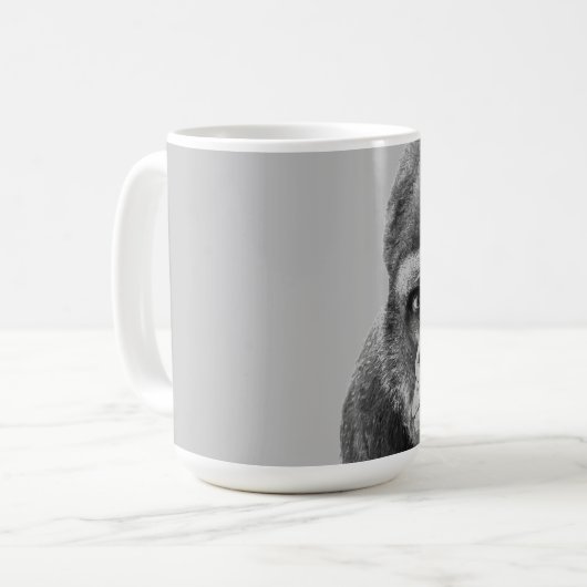 Black White Gorilla Kaffeetasse (Vorderseite Links)