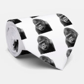 Black White Gorilla Krawatte (Gerollt)
