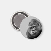 Black White Gorilla Magnet (Vorderseite/Rückseite)