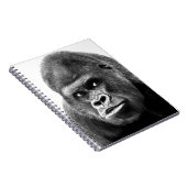 Black White Gorilla Notizblock (Rechte Seite)