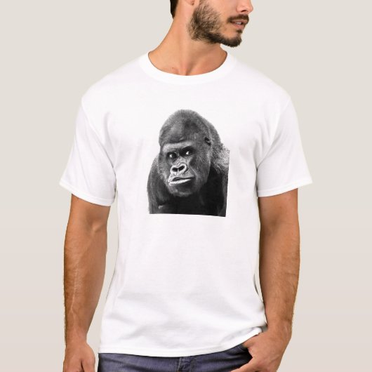 Black White Gorilla T-Shirt (Vorderseite)