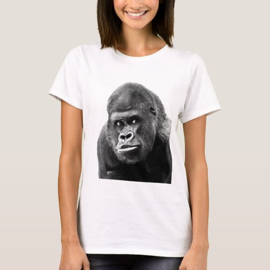 Black White Gorilla T-Shirt (Vorderseite)