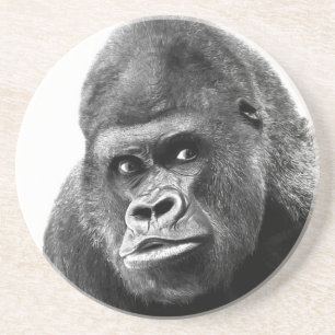 Black White Gorilla Untersetzer