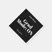 Black White Graduation Party Napkins Customizable Serviette (Ecke)