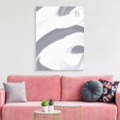 Black White Gray Abstrac Leinwanddruck (Insitu (Wohnzimmer))