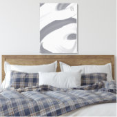 Black White Gray Abstrac Leinwanddruck (Insitu (Schlafzimmer))