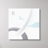 Black White Gray Blue Abstract  Leinwanddruck (Vorderseite)