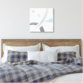 Black White Gray Blue Abstract Leinwanddruck (Insitu (Schlafzimmer))