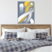 Black White Gray Gold Abstract Leinwanddruck (Insitu (Schlafzimmer))