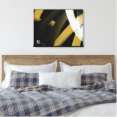 Black White Gray Gold Abstract  Leinwanddruck (Insitu (Schlafzimmer))