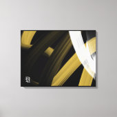 Black White Gray Gold Abstract  Leinwanddruck (Vorderseite)