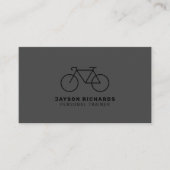 Black White Gray Personal Trainer Cycling Coaching Visitenkarte (Vorderseite)