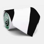 Black White Green Retro Painting Abstract Krawatte (Gerollt)