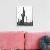 Black & White Group von Saguaro Cactus auf Hill 8x Leinwanddruck (Insitu (Wohnzimmer))