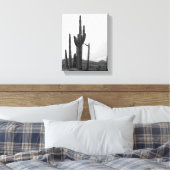 Black & White Group von Saguaro Cactus auf Hill 8x Leinwanddruck (Insitu (Schlafzimmer))