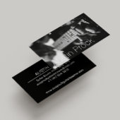 Black & White Guitar Teacher Business Card Visitenkarte