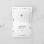 Black White Hand Drawn Doodle Style Graduation Fun Dankeskarte (Innenseite)