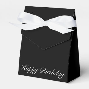 Black & White Happy Birthday Zelt Gefallen Box Geschenkschachtel