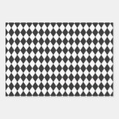 Black & White Harlequin Diamonds Geschenkpapier Set (Vorderseite 2)