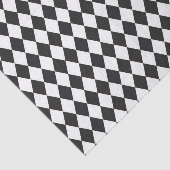 Black & White Harlequin Diamonds Seidenpapier (Ausschnitt)