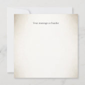 Black & White Harlequin Dramatic Custom Monogram Einladung (Rückseite)