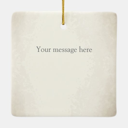 Black & White Harlequin Dramatic Custom Monogram Keramikornament (Rückseite)