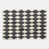 Black & White Harlequin (small scale) Geschirrtuch (Horizontal)