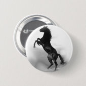 Black White Horse Button (Vorne & Hinten)