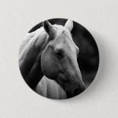 Black White Horse Button (Vorderseite)