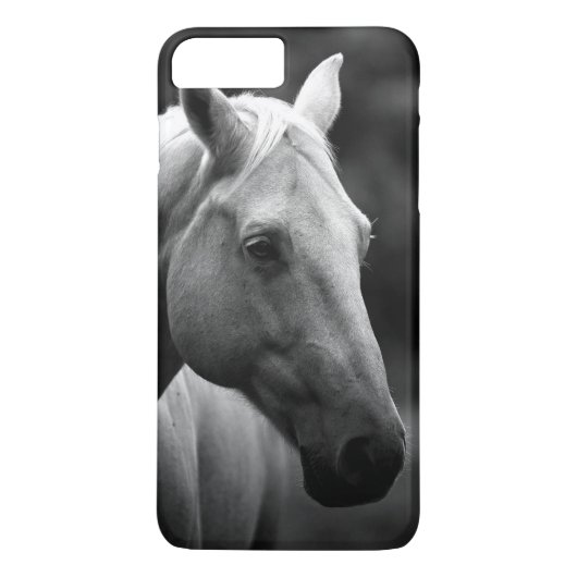 Black White Horse Case-Mate iPhone Hülle (Rückseite)