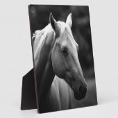Black White Horse Fotoplatte (Seite)