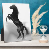 Black White Horse Fotoplatte (Seite)