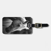 Black White Horse Gepäckanhänger (Vorderseite horizontal)