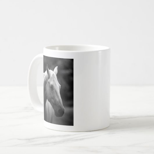 Black White Horse Kaffeetasse (Vorderseite Links)