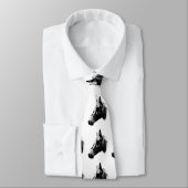Black & White Horse Neckties Krawatte (Gebunden)
