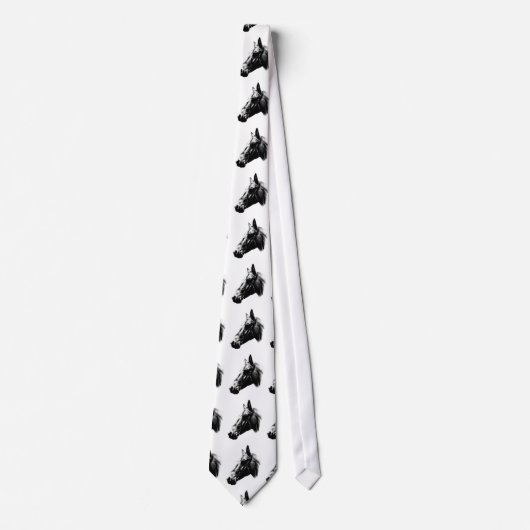 Black & White Horse Neckties Krawatte (Vorderseite)