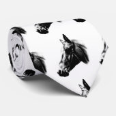 Black & White Horse Neckties Krawatte (Gerollt)