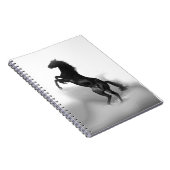 Black White Horse Notizblock (Rechte Seite)