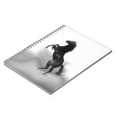 Black White Horse Notizblock (Linke Seite)