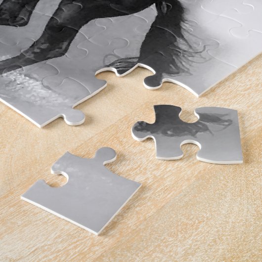 Black White Horse Puzzle (Seite)