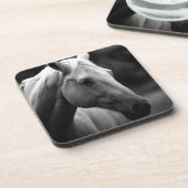 Black White Horse Untersetzer (Linke Seite)