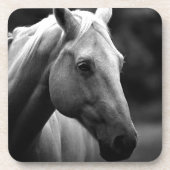 Black White Horse Untersetzer (Vorderseite)