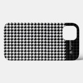 Black/White Houndstooth Stylish Fashion Designer Case-Mate iPhone Hülle (Rückseite (Horizontal))